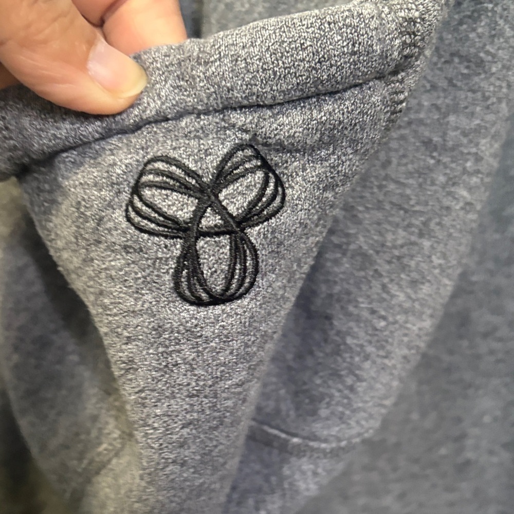 TNA Gray Hoodie with Black Design - Picture 6 of 7